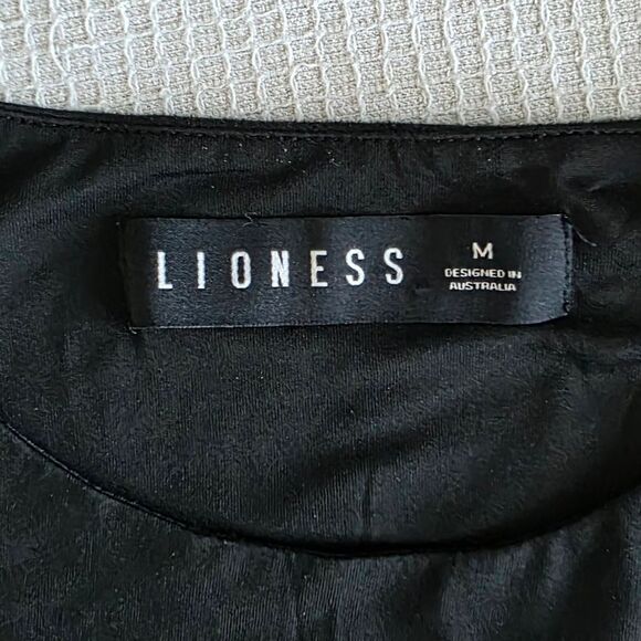 Lioness Black Bodysuit Top Size M - Picture 5 of 6